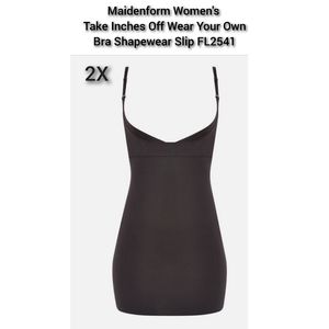 Maidenform Women's Take Inches Off Wear Your Own Bra Shapewear Slip FL2541
